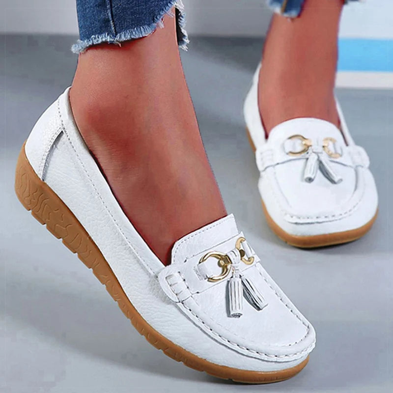 Mulheres Flats Moda Casual Mulheres Sapato Mocassins Sapatos Mulher