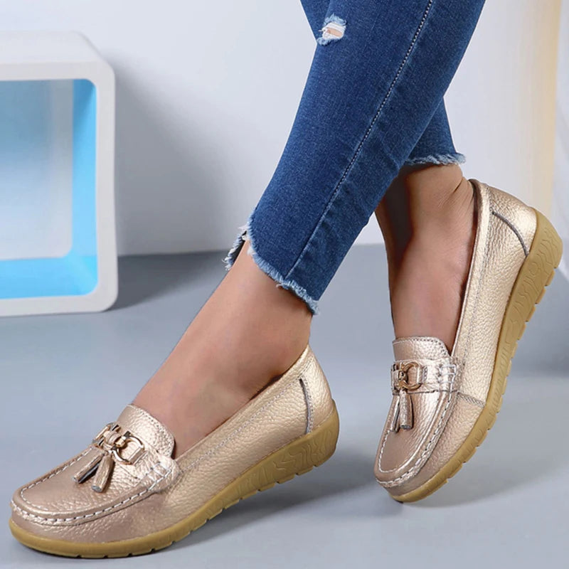 Mulheres Flats Moda Casual Mulheres Sapato Mocassins Sapatos Mulher