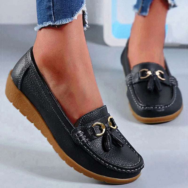 Mulheres Flats Moda Casual Mulheres Sapato Mocassins Sapatos Mulher