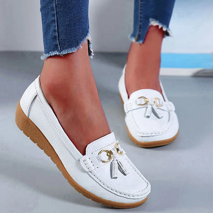 Mulheres Flats Moda Casual Mulheres Sapato Mocassins Sapatos Mulher