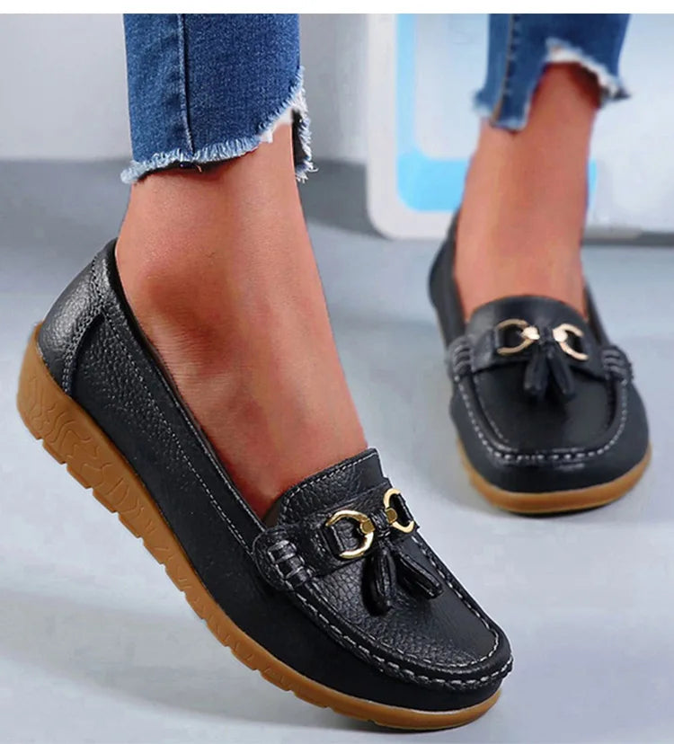 Mulheres Flats Moda Casual Mulheres Sapato Mocassins Sapatos Mulher