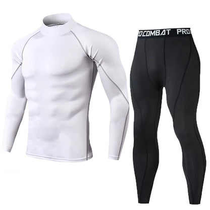 Conjunto de compressão masculino Roupas esportivas masculinas Academia Fitness Ternos de treinamento